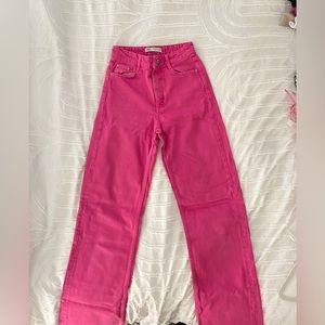 Zara Pink Wide Leg Pants, perfect condition!! 💖